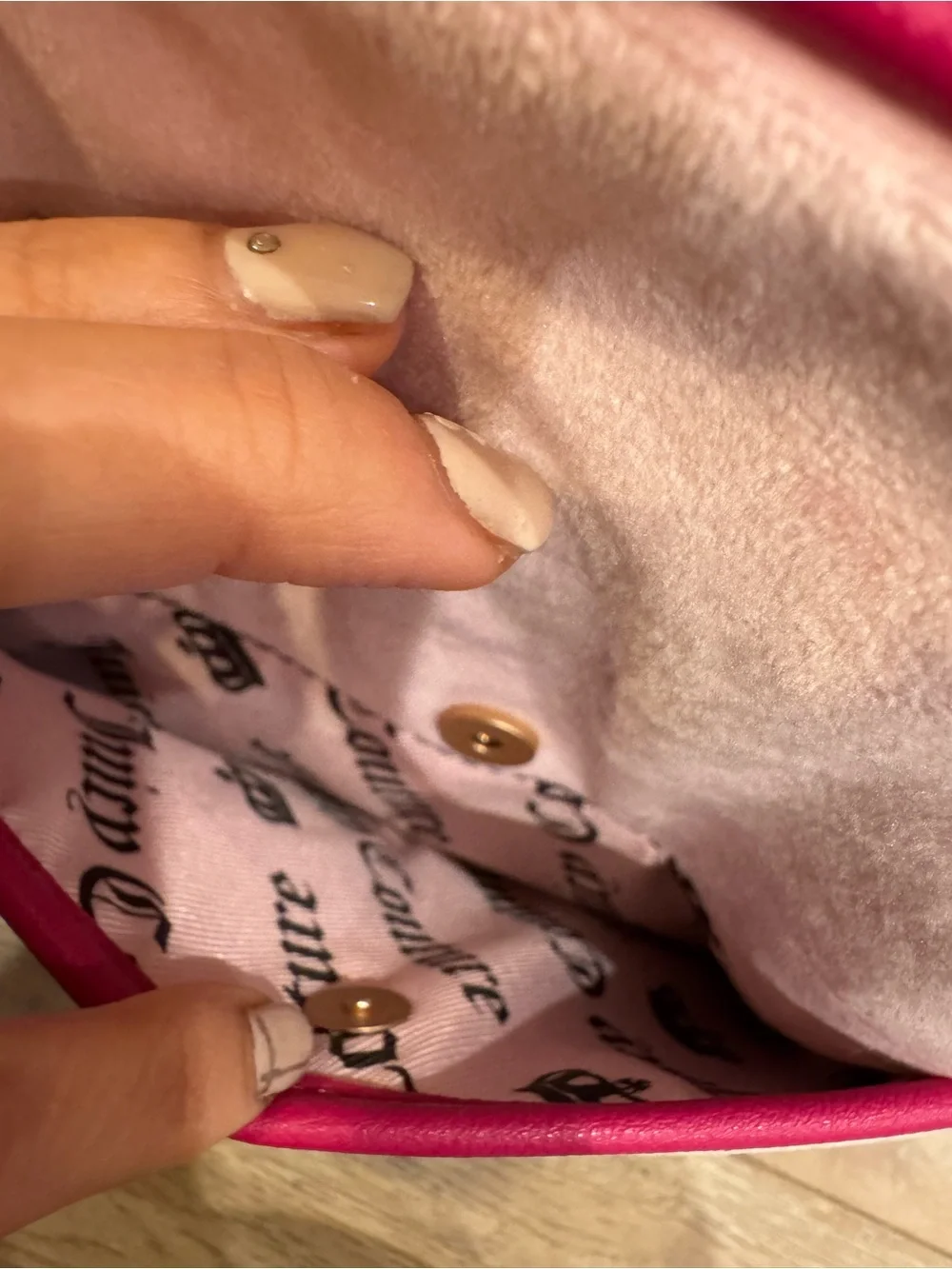 Juicy Couture Pink Velour Backpack Dog Crest Pom Pom Y2K Bag